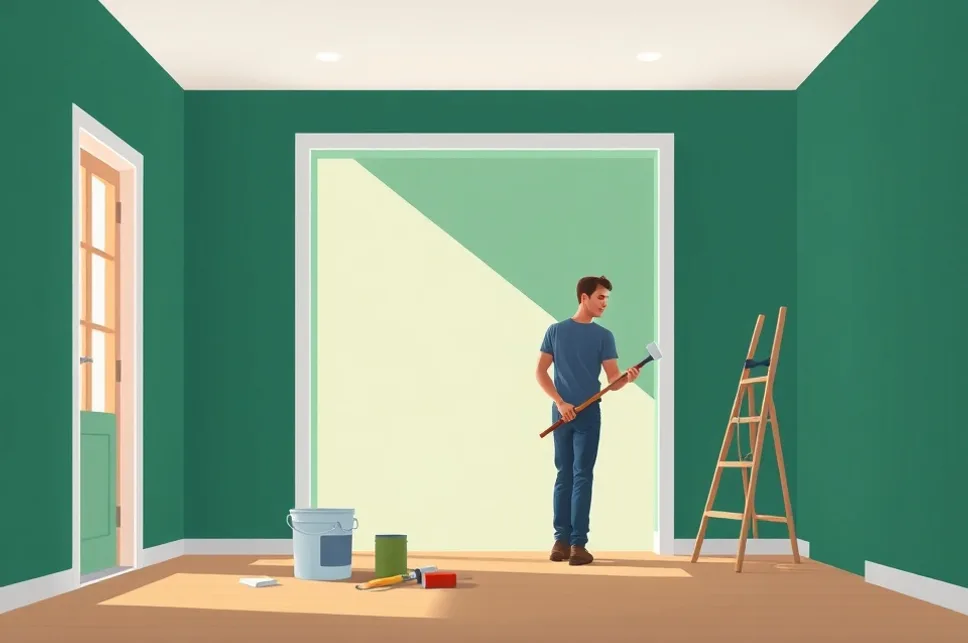 Intérieur rénové après travaux de peinture à Meaux