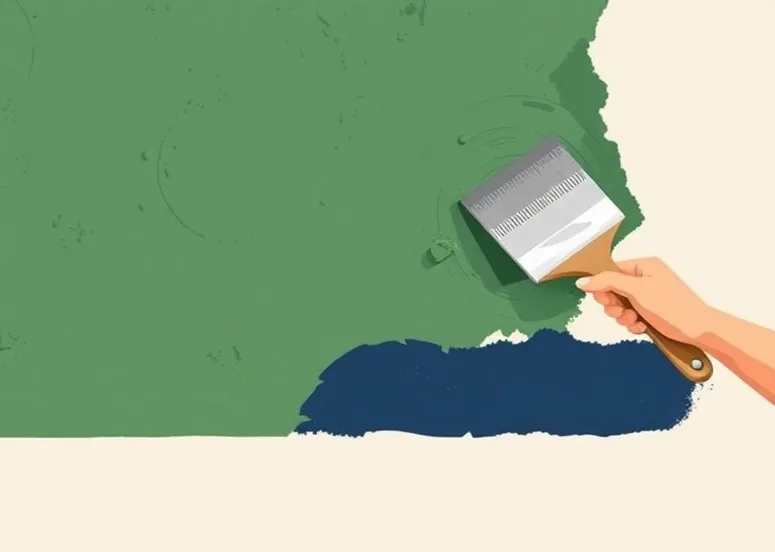 Application d'un enduit décoratif à la lisseuse sur un mur
